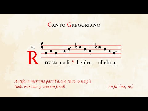 "Regina cæli" in simple tone (prayer incl.) – Marian antiphon for Easter – Gregorian Chant
