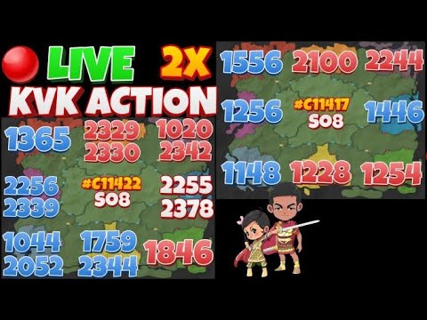 Live RoK KvK : 1556 vs 1254 Kingsland + 1365 vs 1846 Zone 6