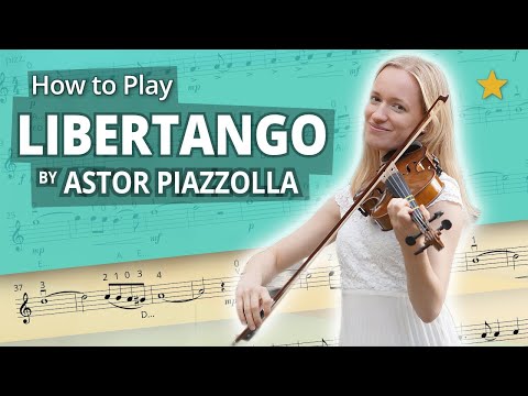 How to Play Libertango by Piazzolla | Easy Tutorial | Violin Sheet Music + Piano Accompaniment