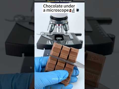 Chocolate Under The Microscope 😱||#shorts #youtubeshorts #microscope