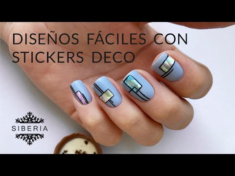 STICKERS para UÑAS de SIBERIA SALÓN 💅 La forma MÁS FÁCIL de hacer DISEÑOS PRECIOSOS