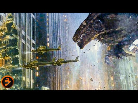 Helicopters vs Godzilla Aerial Chase | GODZILLA (1998)