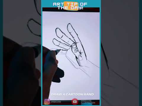 🤟🏼how to draw a cartoon hand✌🏽