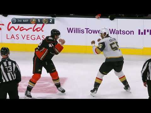 NHL Fight - Ducks @ Golden Knights - Manson vs Kolesar - 29/10/2021