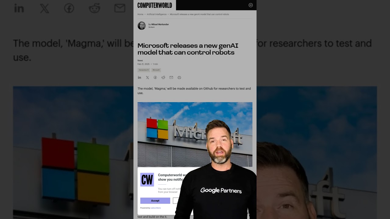 Microsoft Unveils Magma Generative AI Model to Control Software and Robots