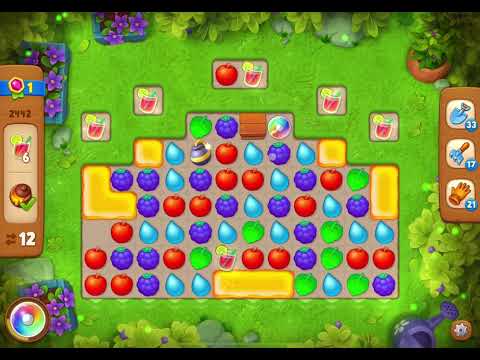 GardenScapes Level 2442 no boosters (18 moves)