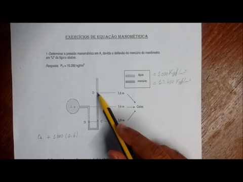 Mecanica dos Fluidos - Pressao Manometrica - Exercicio Resolvido 1