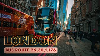 🎄 A Festive Winter's Tale: Bishopsgate to Tottenham Court Road via 26, 30, 1 & 176
