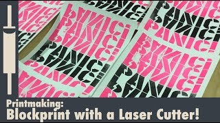 Making a Block Print with a Laser Cutter