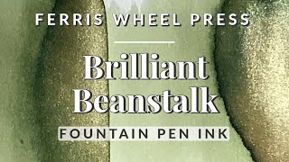 🌱 🫛 Brilliant Beanstalk Ink FWP Swatch & Comparison - Green Fountain Pen Ink #fountainpen