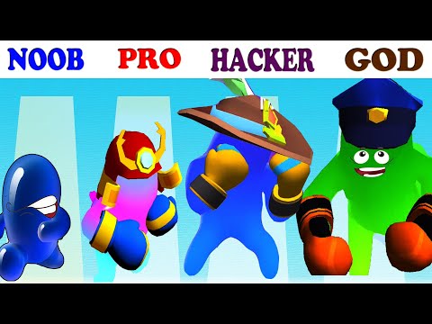 NOOB vs PRO vs HACKER vs GOD in Jelly Runner 3D vs Join Blob Clash 3D Gameplay Update - Part Hacker