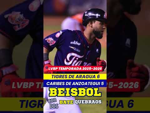 TIGRES de ARAGUA se pasea por la cima de la LVBP tras derrotar a CARIBES de ANZOATEGUI