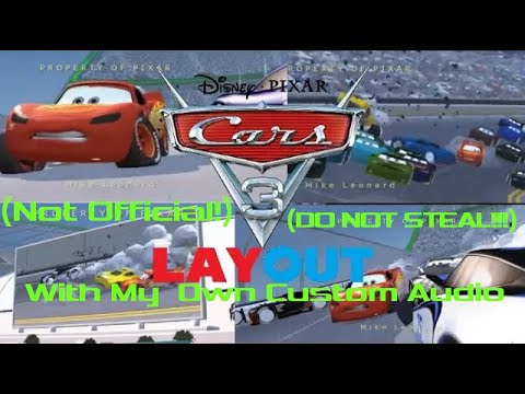 Cars 3 Florida 500 Crash Layout (Different Angles) With My Own Custom Audio (READ THE DESCRIPTION!)