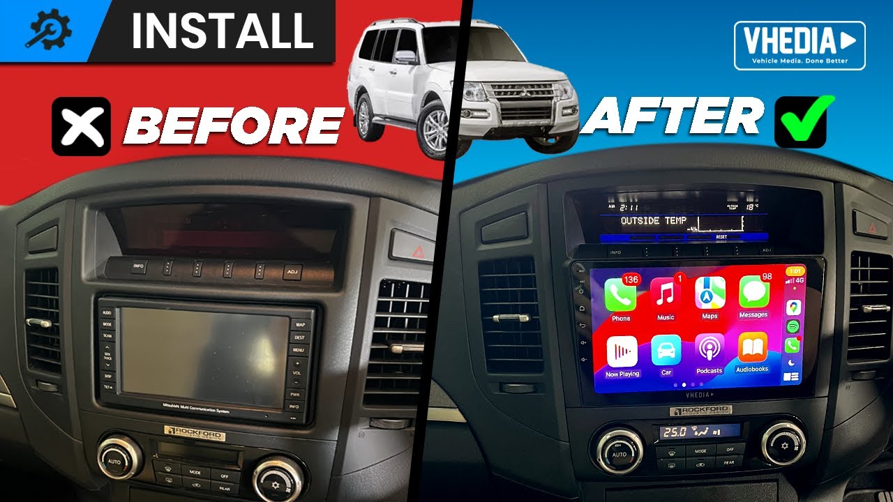 Mitsubishi Pajero NS, NT, NW, NX Head Unit Installation 2006-2019 - X series