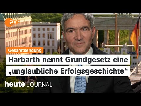 heute journal vom 23.05.2024 75 Jahre Grundgesetz, keine Fraktion für die AfD bei der Europawahl
