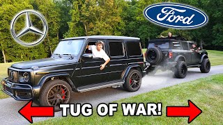 Mercedes AMG G63 vs Ford Bronco - TUG OF WAR!