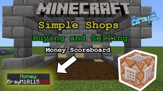 Minecraft Simple Buy and Sell Shops Command Block Tutorial | Xbox One, PS4, Windows 10, MCPE