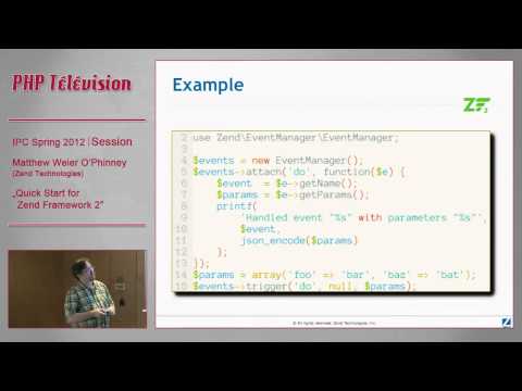 Quick Start for Zend Framework 2 - Matthew Weier O'Phinney