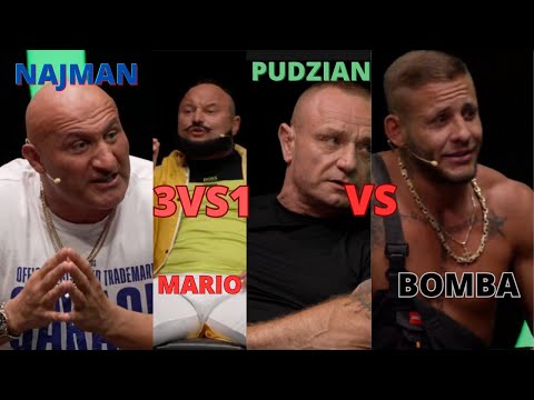 NAJMAN, PUDZIAN i MARIO VS BOMBA NAJLEPSZE MOMENTY Clout mma Roast