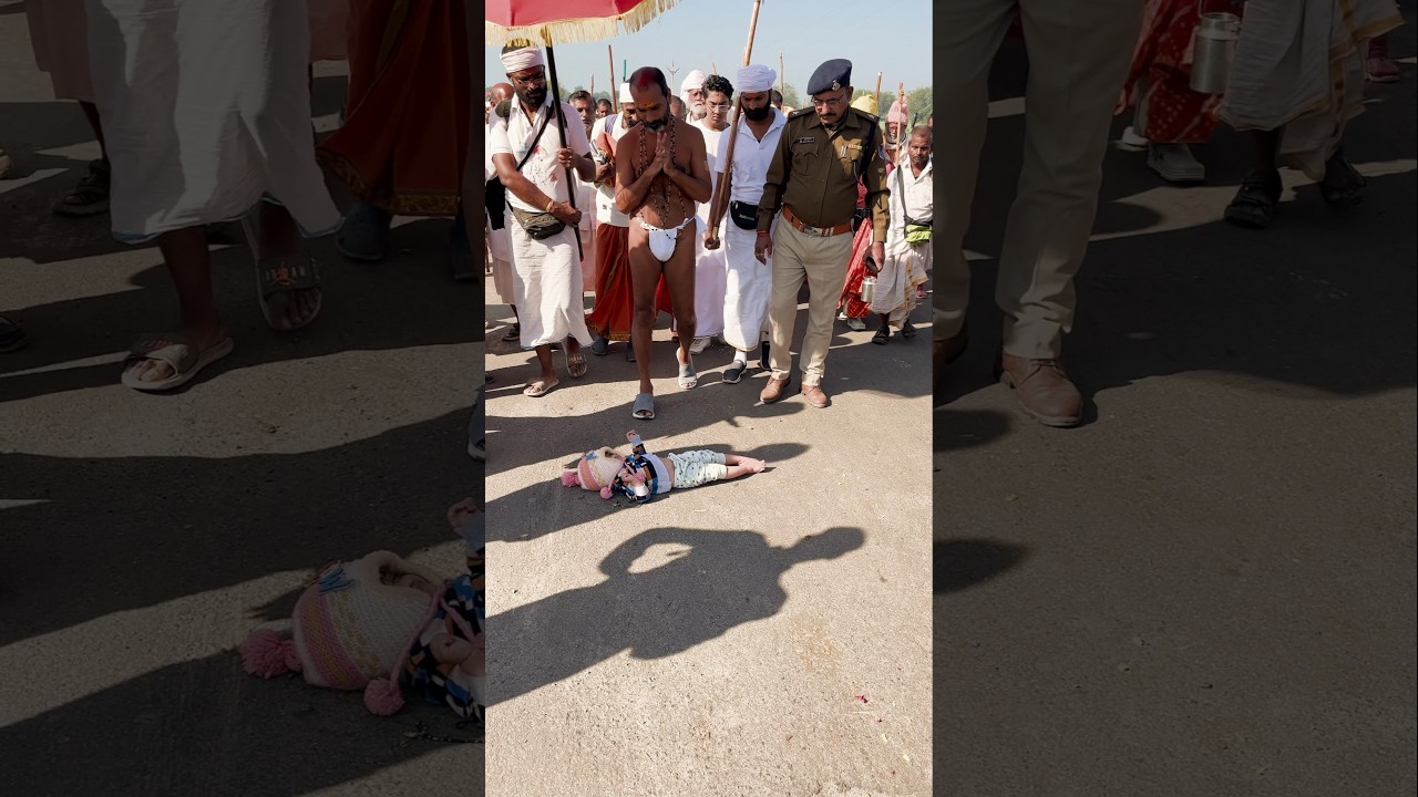 माँ ने अपने बच्चे को संत दादागुरु की राह में लिटा दिया तब!#viral #reels #shrots#dadaguru#parikrama