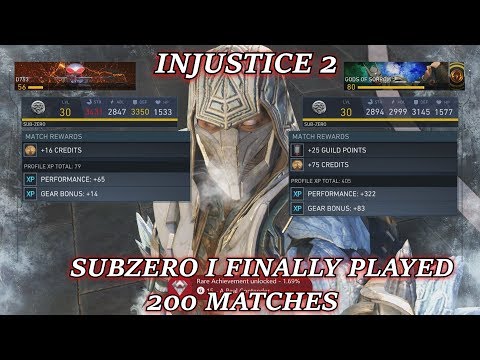 INJUSTICE 2 Subzero Gameplay I've finally played 200 matches online!
