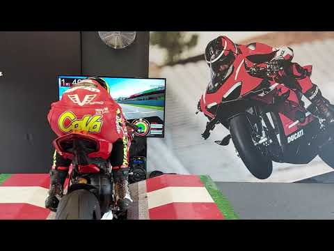 Ducati V4 on the best motorcycle simulator. Mugello. Ducati Event
