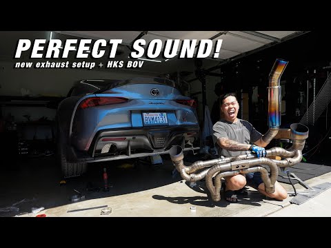 This SUPRA sounds AMAZING now! 🤯 (HKS BOV + RK Titanium Exhaust + Catless Downpipe)
