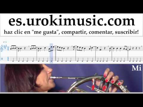 Tutorial de Trompa Cash Cash feat Conor Maynard - All My Love Clases Notas um-i927