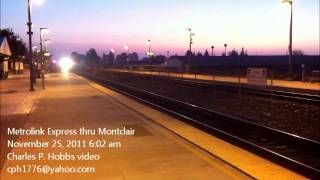 preview picture of video 'Metrolink Express thru Montclair'