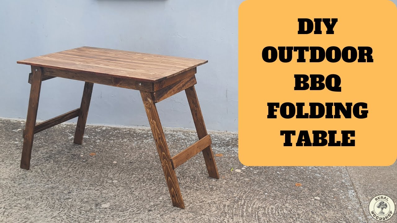 DIY outdoor BBQ folding table