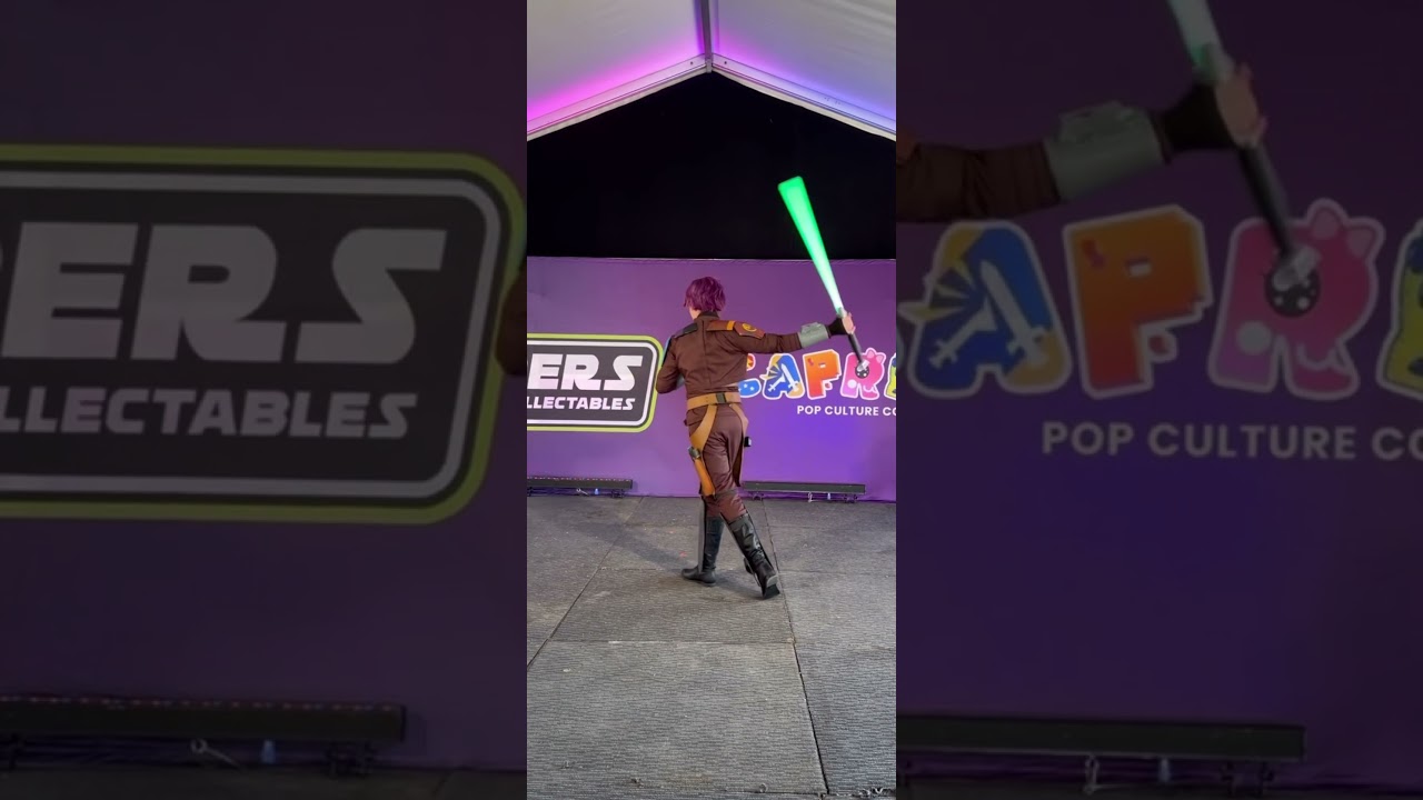 LIGHTSABER SPINNING AS SABINE WREN!!! #sabinewren #starwars #cosplay #cosplayer #ahsokaseries