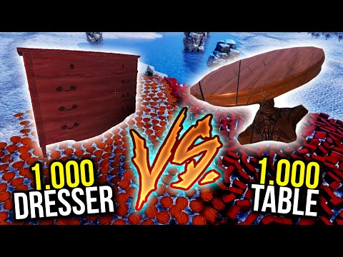 1.000 DRESSER vs 1.000 TABLE | Ultimate Epic Battle Simulator UEBS