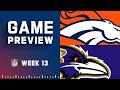 Denver Broncos vs. Baltimore Ravens | 2022 Week 13 Game Preview