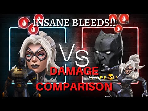 Black Cat vs Black Panther DAMAGE COMPARISON || Insane DOT!! Surprising result?
