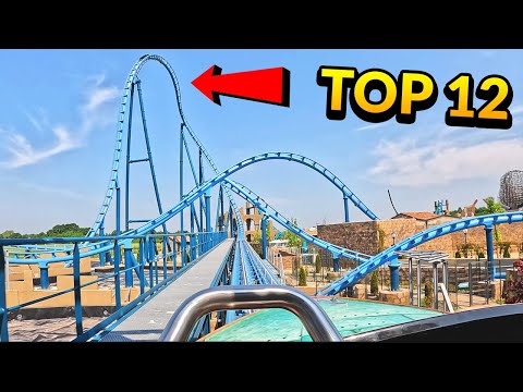 Top 12 Most Extreme Rollercoasters - Energylandia 2023 (4K) (Zator, Poland) GoPro HERO 12