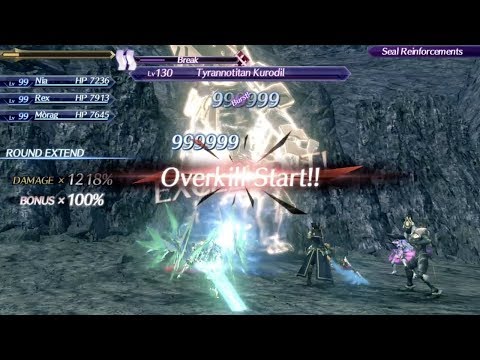 Xenoblade Chronicles 2 New Game Plus 1.4 - Full video of Green Aegis Lv1 and Lv2 Damage Caps