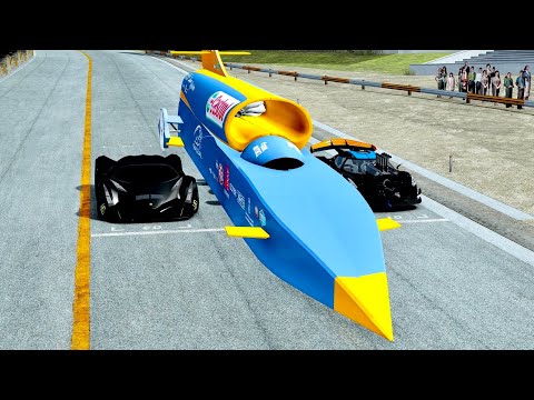 SSC Bloodhound vs Koenigsegg Godzilla Dragster vs Devel Sixteen Black Edition 2020 - Drag Race 2020