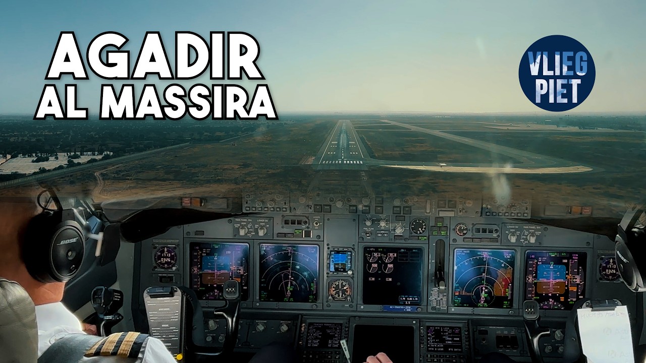 Agadir Al Massira Approach and Landing | Cockpit View