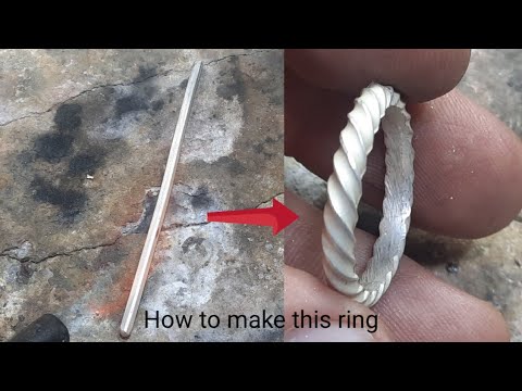 Square full twist silver  ring | how to make this ring | Jewelery making