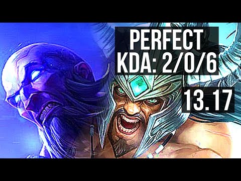 RYZE vs TRYNDAMERE (MID) | 2/0/6 | KR Master | 13.17