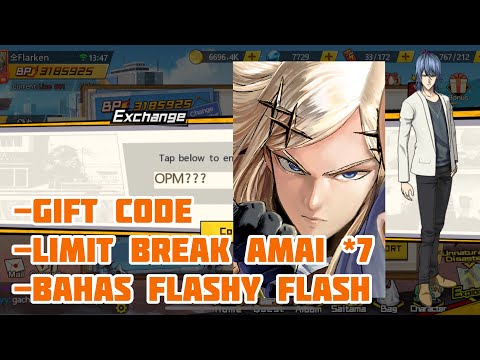 Gift Code Baru, Bahas Flashy Flash, Limit Break Amai ke Bintang 7 - One Punch Man The Strongest