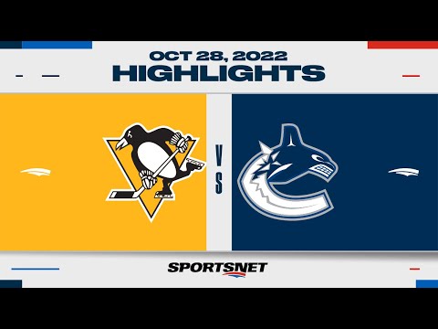 NHL Highlights | Penguins vs. Canucks - Oct. 28, 2022