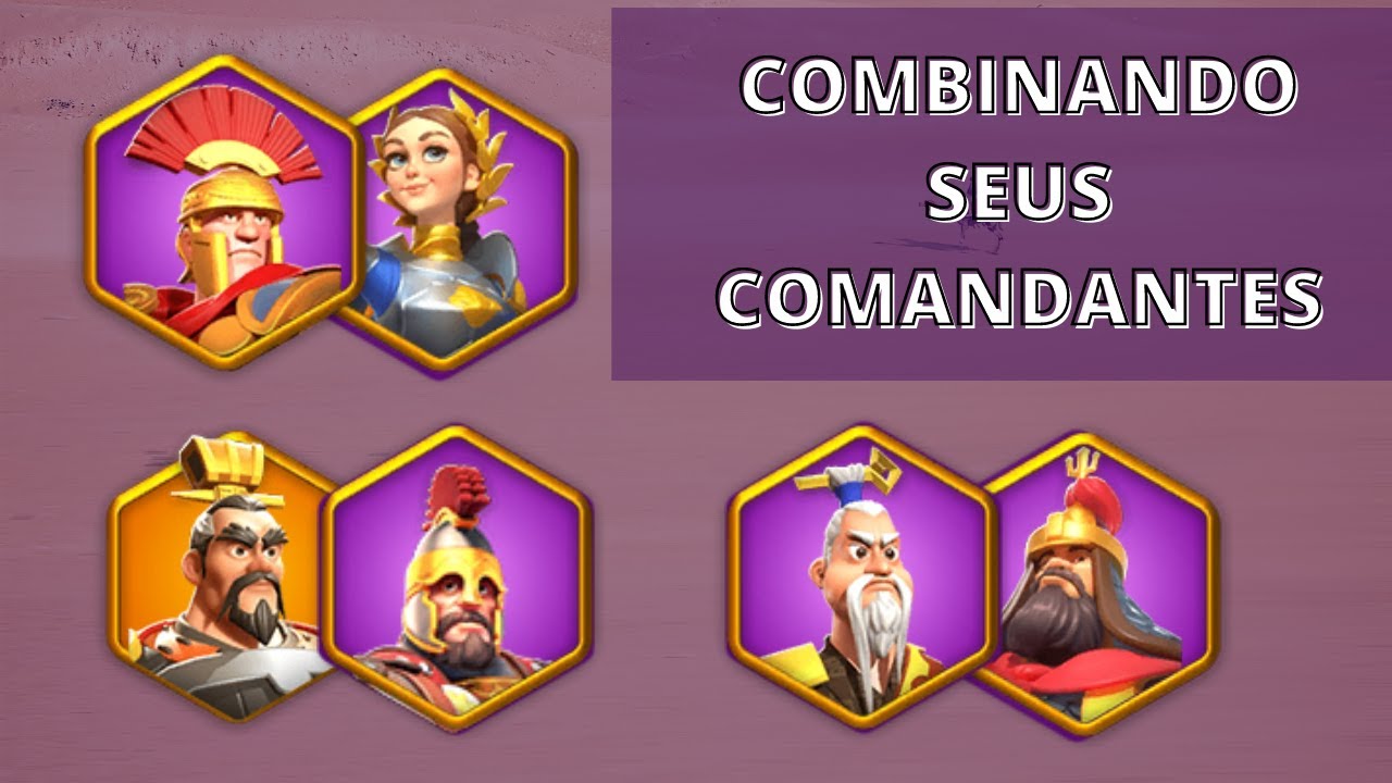 QUAIS AS MELHORES COMBINAÇÕES DE COMANDANTES EPICOS - RISE OF KINGDOMS