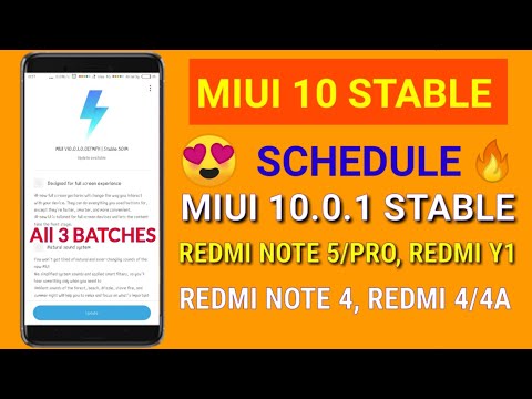 Miui 10 Global Stable update schedule | Miui 10.0.1 update for Redmi Y2 |miui 10 stable release date Video