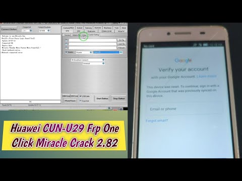 Huawei CUN-U29 frp one click Miracle crack 2.82 | All huawei frp lock open easy trik #MST