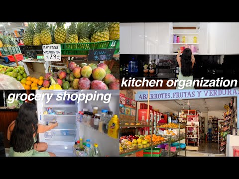 organizing & deep-cleaning my DREAM kitchen + grocery shopping ????????