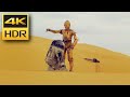 4K HDR C3PO And R2D2 Lost In Tatooine Star Wars Episode IV