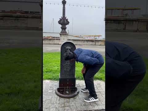 Trying natural water at Geneva Switzerland #geneva #switzerland #travel #europe