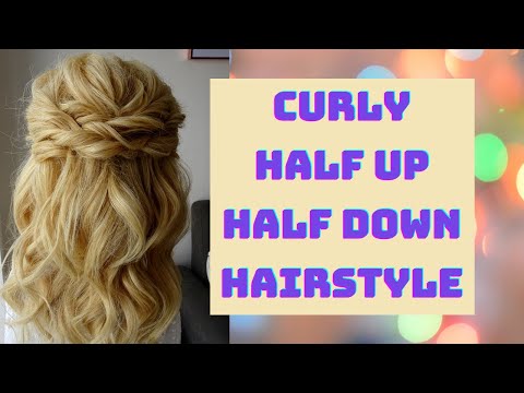 Curly half up half down hairstyle