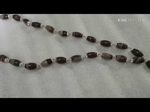 Narmada brown and white shivling mala